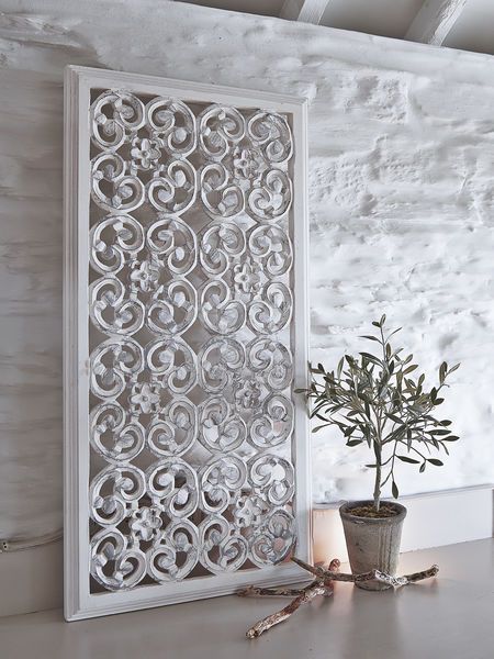 Carved Wood Wall Panels, Carved Wall Panel, Lattice Wall, White Wood Wall, Carved Wood Wall Art, Smart Tiles, Wall Panel Design, Diy Accent Wall, Wooden Wall Panels