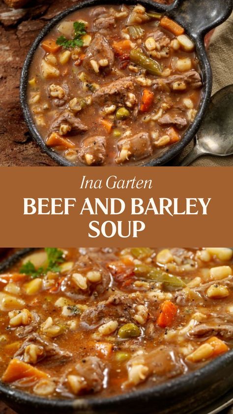 Ina Garten Beef And Barley Soup Ina Garten Beef Barley Soup, German Beef Barley Soup, Old Fashioned Beef Barley Soup, Small Batch Beef Barley Soup, Beef And Barley Stew Stovetop, Best Beef Barley Soup Recipes Stovetop, Mushroom Beef Barley Soup, Beef Barley Soup With Leftover Roast, Ham And Barley Soup