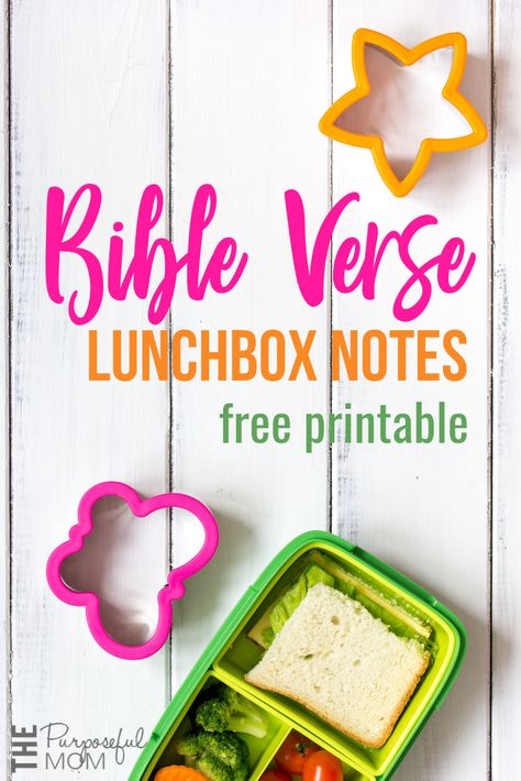 Get 18 FREE Printable Scripture Lunchbox Notes to encourage your kids this School year with Bible verses throughout the day! - The Purposeful Mom Christian Lunch Box Notes For Kids, School Lunchbox Notes, Free Printable Scripture, School Lunch Notes, Printable Lunch Notes, Back To School Prayer, Lunch Accessories, Lunchbox Notes For Kids, Scriptures For Kids