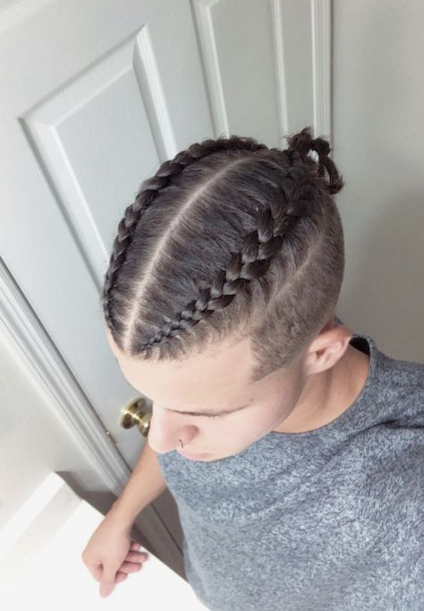 Female Undercut Long Hair, 2 Braids Hairstyles, David Hair, Bleached Hair Men, Fade Haircut Styles, Boy Braids Hairstyles, Cornrow Hairstyles For Men, Mens Haircuts Short Hair, Undercut Long Hair