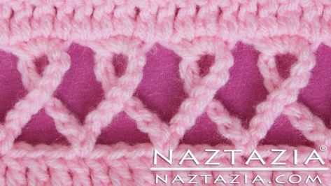 Pink Ribben, Scarf Video, Ribbon Stitch, Pink And White Crochet, Ribbon Crochet, Crochet Chain Stitch, Crochet Ribbon, Ribbon Scarf, Broomstick Lace