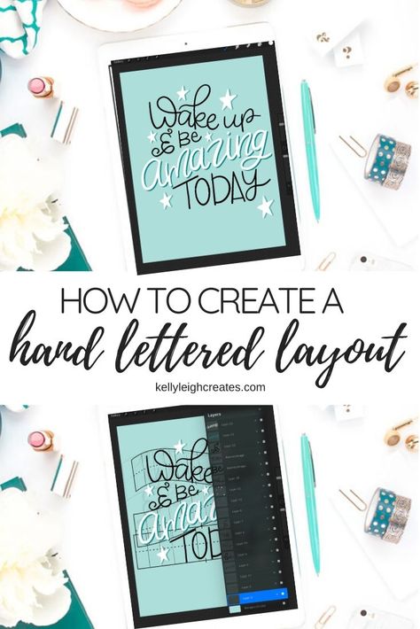 Learn how to create a hand-lettering layout with ease! Level-up your hand lettering skills with layouts to create beautiful compositions. Lettering Layout, Brush Lettering Tutorial, Lettering Composition, Brush Lettering Worksheet, Ipad Lettering Procreate, Tombow Pens, Quote Layout, Brush Lettering Quotes, Digital Lettering