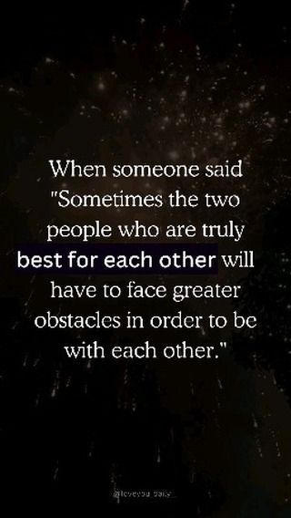 love | Quotes | Relationship on Instagram: "Sometimes, the two people who are truly best for each other will face greater obstacles just to be together.' True love isn't about having it easy💪🏻   it's about standing together even when the road gets tough. Obstacles don't weaken the bond-they strengthen it. If it's meant to be, you'll fight through anything to make it work.❤️   #TrueLove #OvercomingObstacles #Strong Together #LoveThrough Challenges #FightingForLove #Meant ToBe #Relationship Goals" Work Through It Quotes Relationships, Quotes About Loving Two People At Once, Quotes About Tough Love, We Are Meant To Be Together Quotes, Coming Together Quotes, Made For Each Other Quotes, When Two People Are Meant To Be, Starting A New Relationship Quotes, Strong Couple Quotes