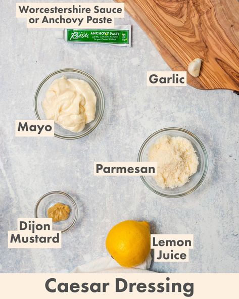 This homemade Caesar dressing recipe is creamy, garlicky, and made in minutes at home. The simple salad dressing is bursting with flavor and perfect for salads, wraps, and more. #caesar #caesarsalad #caesarsaladdressing #saladdressing #caesardressing #caesardressingrecipes #saladrecipe #saladdressingrecipe #homemadesaladdressing #homemadecaesar Ceasar Salad Dressing Recipe Simple, Creamy Caesar Dressing Recipe, Simple Salad Dressing, Homemade Caesar Dressing, Caesar Dressing Recipe, Homemade Caesar Salad Dressing, Homemade Caesar, Easy Salad Dressing, Caesar Salad Dressing