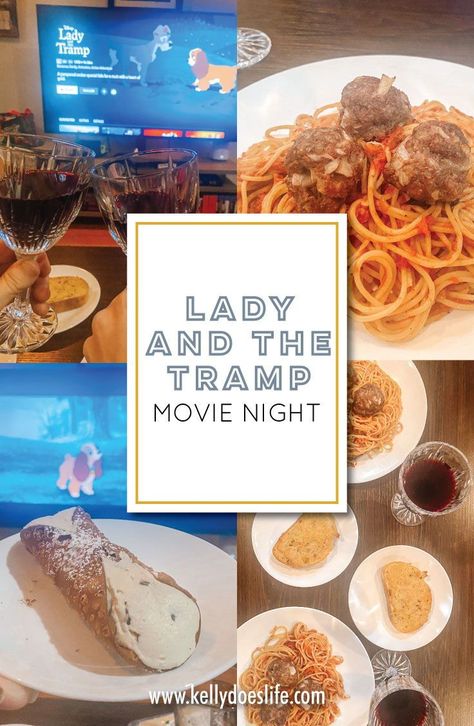 Themed Dinner Nights Movie, Lady And The Tramp Movie Night, Lady And The Tramp Dinner And A Movie, Disney Date Night At Home, Movie Theme Night For Kids, Themed Movie Night Ideas Adults, Kids Movie Themed Dinner, Movie Night Themed Dinner, Dinner Movie Theme Night