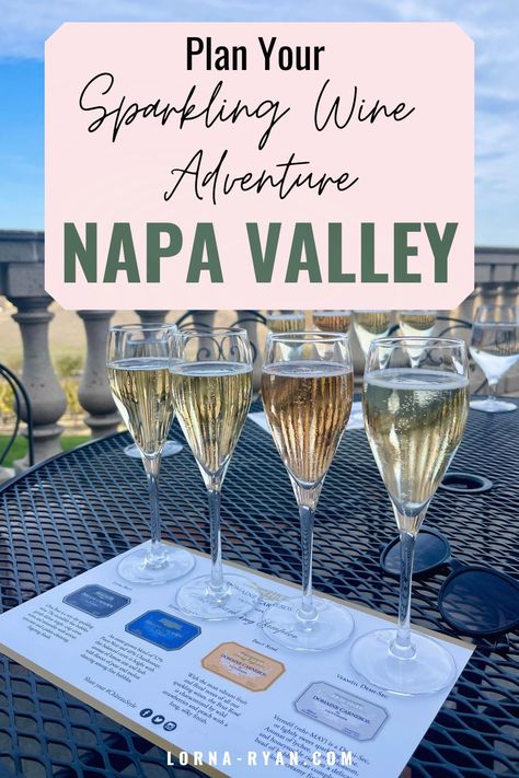 Planning a trip to Napa Valley? If you're looking for the best sparkling wines and the most memorable winery experiences in the area, look no further! We've rounded up the top wineries to visit in Napa Valley, complete with winery information, and stunning photos. From historic family-run vineyards to modern and innovative wineries, there's something for everyone. So sit back, relax, and get ready to explore the best of Napa Valley's wine country. Napa Valley Wine Tours, Best Sparkling Wine, Napa Trip, Napa Valley Trip, Napa Wineries, California Winery, Champagne Region, Napa Valley Wine, Wine Tour