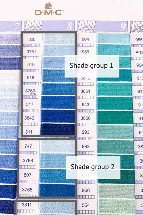 dmc floss color card Diamond Color Chart, Embroidery Floss Storage, Dmc Floss Chart, Color Families, Embroidery Jeans Diy, Cross Stitch Horse, Cross Stitch Floss, Anchor Threads, Embroidery Stitches Beginner