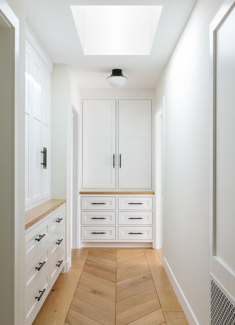 built ins End Of Hall Cabinet, Hall Cabinets Built In, Hall Linen Closet, Hallway Remodel, End Of Hallway, Hallway Cabinets, Hallway Storage Cabinet, Tall Bathroom Storage Cabinet, Hall Cabinet