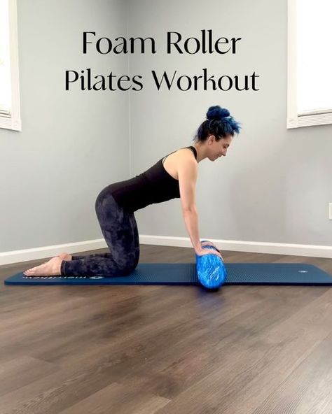 Foam Roller Exercises For Beginners, Foam Roller Neck And Shoulders, Roller Exercises Foam Rolling, Pilates With Foam Roller, Pilates Roller Exercises, Pilates Foam Roller Exercises, Foam Roller Pilates, Pilates Props, Foam Roller Stretches