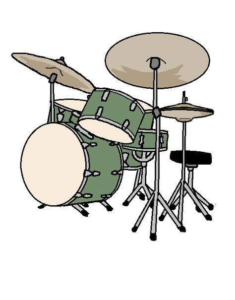 Drum Kit Illustration, Cartoon Drum Set, Drumkit Drawing, Drumset Drawings, Drum Set Illustration, Drum Kit Drawing, Drum Drawing Easy, Drum Set Drawing, Drums Painting