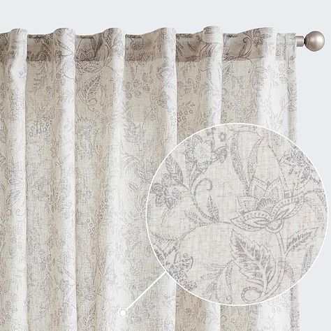 Amazon.com: jinchan Floral Curtains Linen Curtains for Living Room Green French Country Farmhouse Curtains 63 Inches Long Light Filtering Kitchen Window Back Tab Semi Sheer Curtains 2 Panels Green on Beige : Home & Kitchen Semi Sheer Curtains, Curtains Linen, Linen Curtain Panels, Farmhouse Curtains, Country Curtains, Vintage Curtains, Drape Panel, Grey Panels, Curtains For Living Room