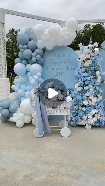 1,350 likes, 26 comments - nicole_creations_houston on March 24, 2024: "Oh little boy in blue how much I love you 👶 A beautiful baby shower honoring Jade Jeffery Venue @monarcheventvenue Event decor @nicole_creations_houston Vinyls @proquickmedia Cake @pastelboutiquehtx #babyshower #itsaboy #toiledejouy #paris #houstonevents #balloongarland #balloondecoration #cutebaby #houstondecorator". Luxury Baby Shower Ideas Boy, Blue Green Baby Shower Ideas, Blue Theme Baby Shower Ideas, Baby Boy Shower Decorations Ideas, Shades Of Blue Baby Shower Ideas, Oh Boy Baby Shower Theme, Boho Boy Baby Shower Ideas, Cloud Themed Baby Shower Ideas, Baby Shower Blue Theme