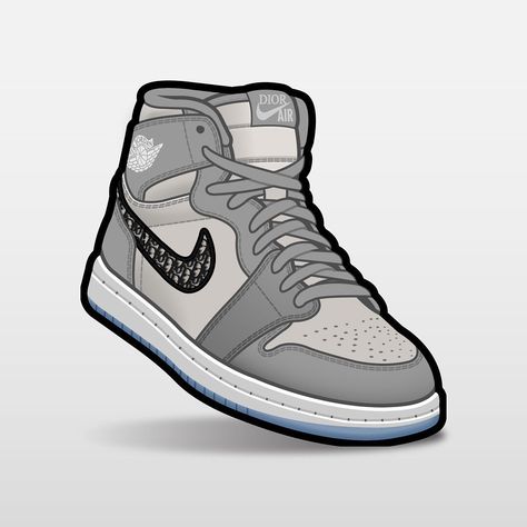 SLOFAR on Instagram: “Dior x Air Jordan 1 was finally released over the week. Who’s one of the lucky few? - - #sneakerart #sneakerartist #sneakerposters…” Jordan Dior, Mode Tennis, Jordan Shoes Wallpaper, Sneakers Sketch, Sneakers Illustration, Sneakers Wallpaper, Shoes Wallpaper, Sneaker Posters, Shoe Sketches