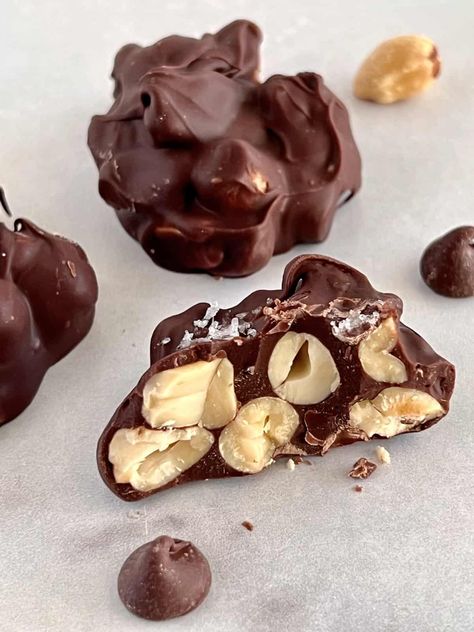 Chocolate Peanut Clusters - The Short Order Cook Peanut Clusters Recipe, Microwave Peanut Butter Fudge, Clusters Recipe, Chocolate Peanut Clusters, Chocolate Clusters, Peanut Clusters, Chocolate Covered Peanuts, Candy Recipes Homemade, Peanut Butter Balls