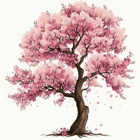 Sakura Painting, Cherry Blossom Drawing, Sakura Trees, Boho Art Painting, Cherry Blossom Painting, Sakura Art, Japanese Tree, Tree Sketches, Sakura Tree