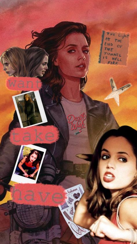 Faith Lehane Wallpaper, Buffy And Faith, Faith Lehane, Buffy Characters, Tiktok Wallpaper, Fun Wallpapers, Eliza Dushku, Buffy Summers, Spooky Szn