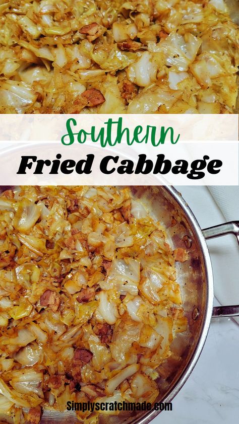 Cabbage Cooked, Cabbage Recipes Southern, Fried Cabbage Recipes, Southern Fried Cabbage, Cabbage And Bacon, Cooking Bacon, Fried Cabbage, Best Side Dishes, Cabbage Recipes