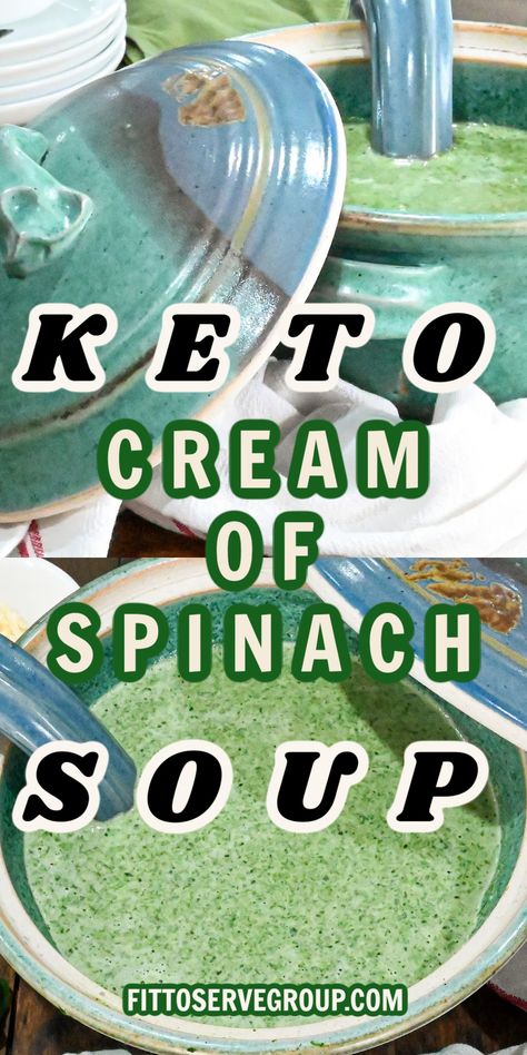 This keto cream of spinach soup is a delicious welcome bowl of comfort. The addition of cream makes it a filling soup that can be enjoyed as an appetizer or even a meal when accompanied by a light green salad. This low-carb cream of spinach soup comes together quickly on busy weeknights when you need something warm yet quick after work or school. keto cream of spinach soup| keto spinach soup| low carb spinach soup Keto Cream Of Mushroom Soup, Keto Cream Of Mushroom, Keto Mushroom Soup, Cream Of Spinach, Cream Of Spinach Soup, Soup Low Carb, Keto Mushrooms, Keto Spinach, Spinach Soup Recipe