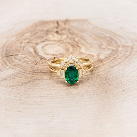 Antique emerald engagement ring