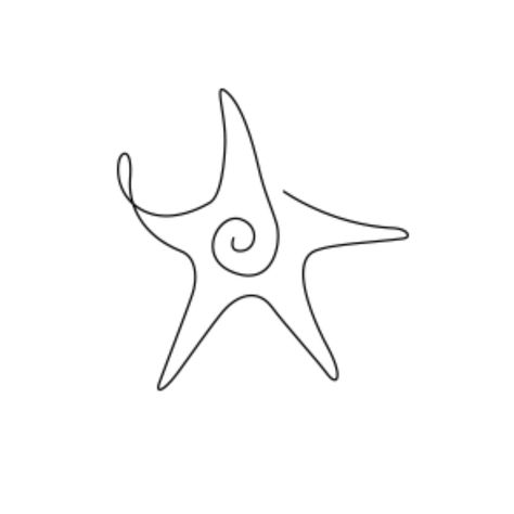 Starfish Tattoo Line Art, Clam Tattoo Simple, Starfish Line Tattoo, Seashell Tattoo Minimalist, Sea Life Tattoos Simple, Coconut Line Art, Simple Starfish Tattoo, Turtle Island Tattoo, Summer Tattoos For Women