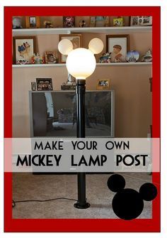 Disney Backyard, Mickey Mouse Lamp, Mickey Room, Mouse Lamp, Mickey Mouse Room, Mickey Mouse House, Casa Disney, Disney House, Deco Disney