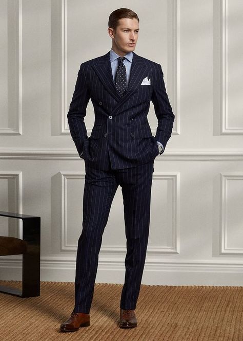 Office Old Money, Double Breasted Suit Men, Gentleman Mode, Graduation Suits, Stylish Mens Suits, Ralph Lauren Suits, Gentleman Outfit, Old Money Fashion, A Man In A Suit