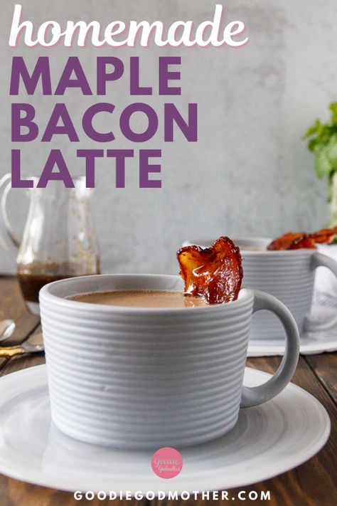 Bring the coffeehouse home with this recipe for a from-scratch maple bacon latte! Learn how to make easy bacon-infused maple syrup for delicious gourmet coffee drinks at home! #homemadelatte #maplebacon #brunchideas #lattes #howtomake Infused Maple Syrup, Coffee Drinks At Home, Homemade Latte, Drinks At Home, How To Make Bacon, Easy Bacon, Homemade Syrup, Best Bacon, Coffee Mix