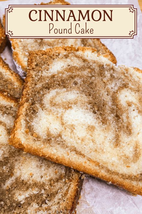 Cinnamon Swirl Pound Cake Cinnamon Sponge Cake, Cinnamon Pound Cake Recipes, Cinnamon Swirl Pound Cake, Snickerdoodle Pound Cake, Fall Pound Cake Recipes, Raisin Pound Cake Recipe, Easy Pound Cake Recipes, Homemade Cinnamon Cake, Cinnamon Pound Cake