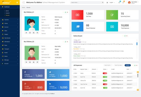 Admin - Akkhor School Management System PSD #School, #Akkhor, #Admin, #PSD School Management System Dashboard, Learning Management System Ui Design, School Management System Ui Design, School Dashboard, College Management System, Admin Panel Template, Admin Ui, School Management System, Procurement Management