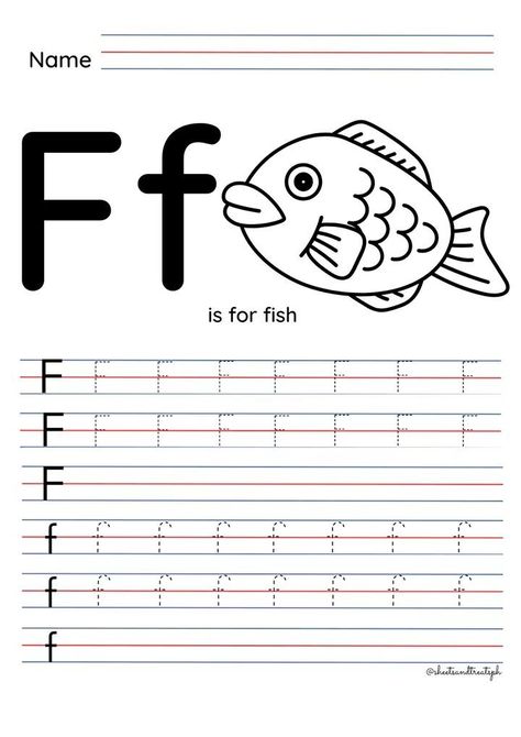 Letter F Worksheet, F Worksheet, Letter Writing For Kids, Class Worksheets, Nursery Worksheets, Writing For Kids, Letter Worksheets For Preschool, Preschool Activities Printable, Abc Tracing