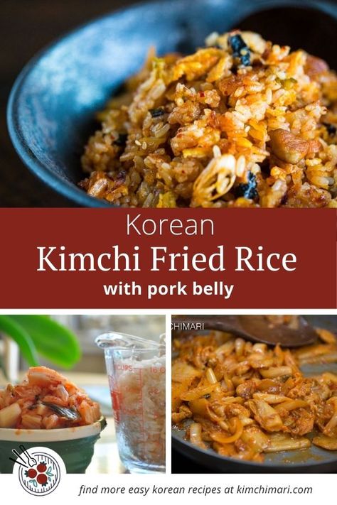 Kimchee Fried Rice, Fried Rice With Pork, Korean Comfort Food, Sides For Pork Chops, Rice With Pork, Kimchi Bokkeumbap, Japanese Food Sushi, Pork Fried Rice, Healthy Bowls Recipes