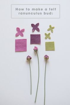 How to make felt ranunculus flowers Felt Flower Bookmark Diy, Felt Flower Brooch Diy, Felt Flower Pins Brooches Diy, Felt Lilac Flower Diy, Felt Ranunculus, Diy Flower Projects, Diy Fleur, Felt Flower Tutorial, Diy Flores