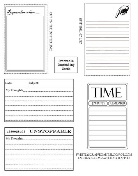 printable journaling cards - just what i need to finish up my week in the life book Goodnotes Ideas, Printables Scrapbook, Guided Journaling, Planner Cards, Farmhouse Printables, Project Life Printables, Gratis Printables, Craft Templates, Printable Downloads