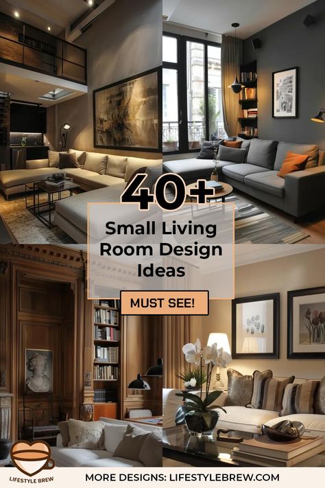 Stylish Small Living Room Design Ideas Your Ultimate Inspiration Living Room Storage Ideas, Cozy Small Living Room, Small Living Room Design Ideas, Creative Shelving, Living Room Inspiration Cozy, American Living Room, Small Modern Living Room, Narrow Living Room, Small Family Room