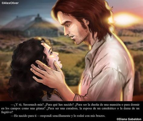 Jamie and Claire from Artist Alex Oliver Claire Outlander, Outlander Fan Art, Outlander Characters, Diana Gabaldon Outlander Series, Outlander Quotes, Diana Gabaldon Outlander, Jamie Fraser Outlander, Outlander Book, Outlander Jamie