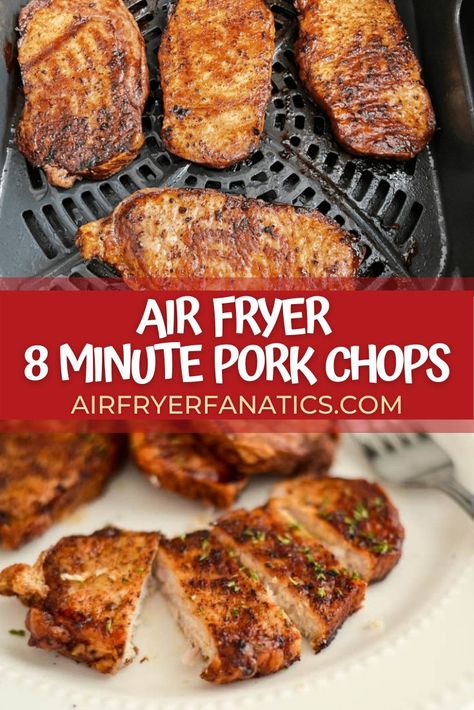 Air Fry Pork Chops, Air Fryer Recipes Pork, Air Fryer Pork, Air Fryer Pork Chops, Chop Recipes, Air Fried Food, Air Fryer Oven Recipes, Air Fry Recipes, Air Fryer Dinner Recipes