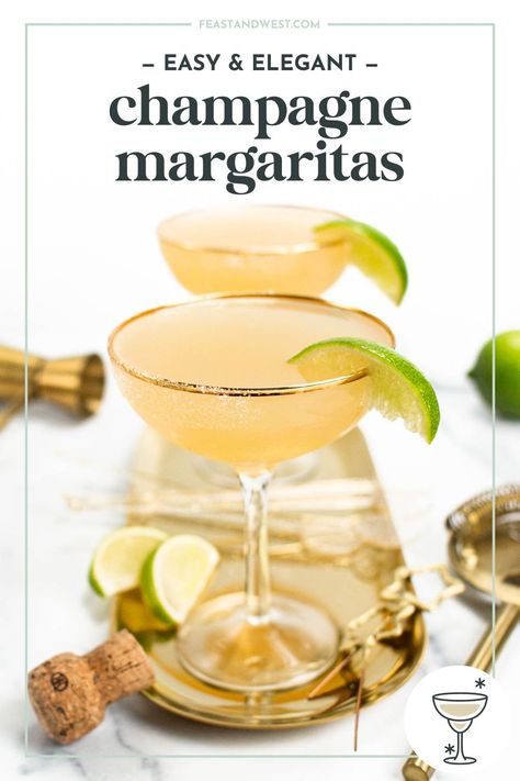 Champagne Margarita Recipe, Champagne Margarita, Sparkling Margarita, Delish Videos, Champagne Margaritas, Best Sparkling Wine, Prickly Pear Margarita, Margarita Salt, Cocktail Ideas