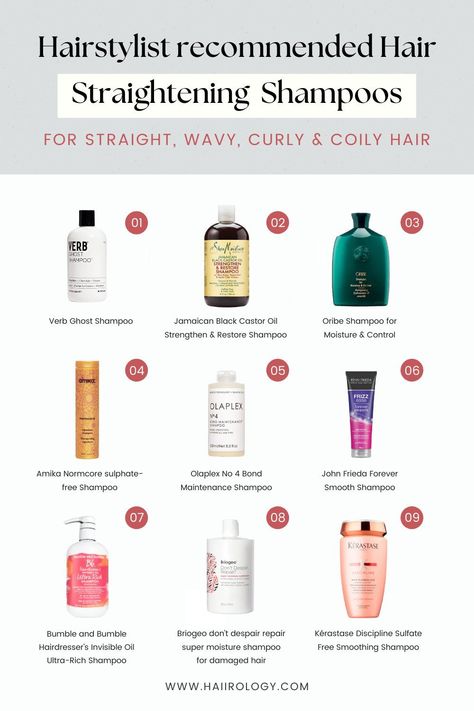 Looking for ways to make your curly hair straight? Though straightening curly hair is not that simple. It is completely possible! Before using any hair straightening products or hot hair tools, make sure you've properly prepped your hair with the appropriate shampoo. When using a flat iron, a hair straightening shampoo will help maintain your hair silky, hydrated, and improve your results. Check out my blog where i've 12 shampoos that you can use to work on your curly hair. Shampoo For Silky Hair, Curly Hair Straightening Tips, Shampoo Recommendations, Shampoos For Curly Hair, Make Curly Hair, Oribe Shampoo, Hot Hair Tools, Hair Products For Curly Hair, Straightening Curly Hair