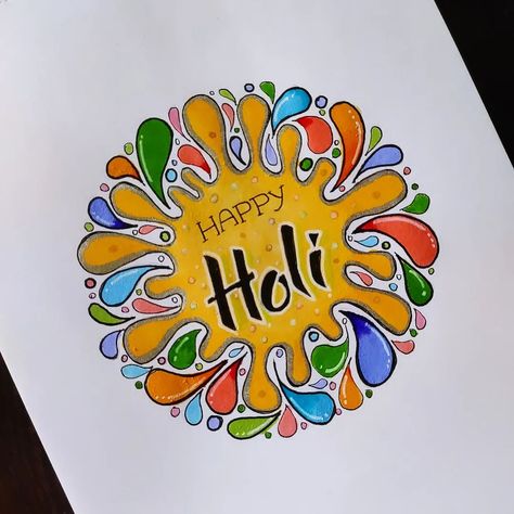 Happy Holi Festival drawing Easy and Simple.. @vennila_yl_creations Festival Drawing Easy, Holi Festival Drawing, Holi Drawing, Happy Holi Festival, Festival Drawing, Holi Festival, Science Project, Happy Holi, March 16