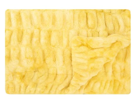 Lemon Zest Hugs blanket by Minky Couture laid flat to show coloration and bubbly texture. Yellow Blanket, Bedding Storage, Yellow Blankets, Dorm Room Storage, Dorm Art, Faux Fur Throw Blanket, Fur Throw Blanket, Preppy Room, Teen Bedding