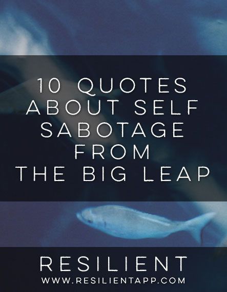 10 Quotes About Self Sabotage from The Big Leap Self Sabotaging Quotes, Leap Quotes, Sabotage Quotes, Self Sabotage Quotes, Self Sabotaging, Therapy Interventions, Quotes About Self, Codependency Recovery, Breakfast Low Carb