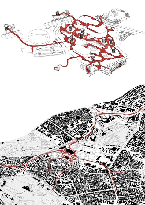 Axonometric Site Plan, Emotional Images, Urban Spaces Design, Landscape Diagram, Site Analysis Architecture, Conceptual Model Architecture, Urban Ideas, Map Diagram, Urban Design Diagram