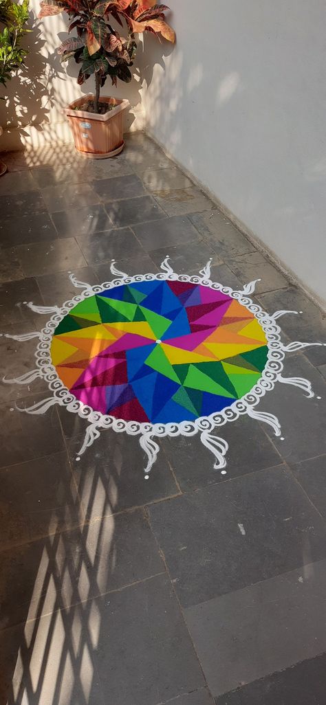 Geometric Rangoli Rectangle Shape Rangoli Design, Diwali Dot Rangoli, 3 D Rangoli Designs Latest, Simple Rangoli Designs Latest, Geometric Rangoli Designs, Dots Rangoli With Colors, Rangoli Designs Big, Geometric Rangoli, 2024 Diwali