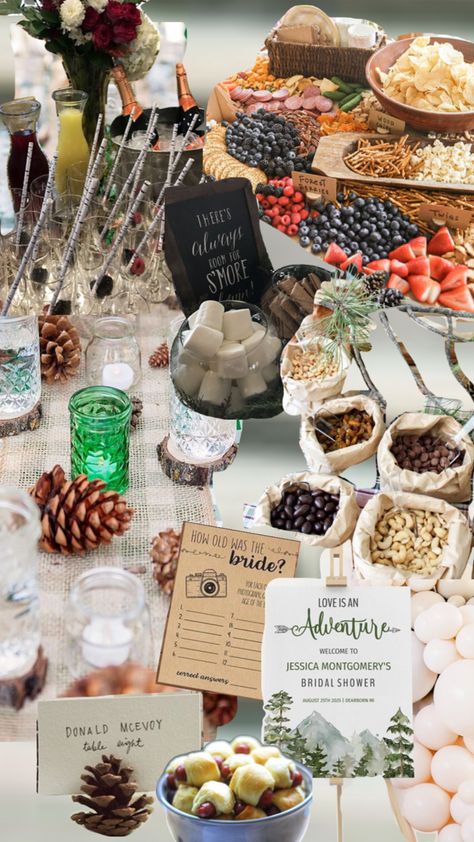 Wedding Shower Theme, Camping Wedding, Wedding Shower Themes, Camp Wedding, Taylor S, Camping Theme, Bridal Shower Theme, Wedding Shower, Shower Ideas