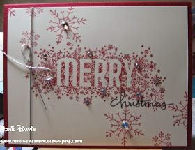 Merry gift card holder using Seasonally Scattered and Endless Wishes - Stampin up, Christmas card Fun Christmas Cards, Stamped Christmas Cards, Gift Cards Money, Homemade Christmas Cards, Christmas Card Crafts, Stampin Up Christmas, Quick Cards, Christmas Cards To Make, Winter Cards