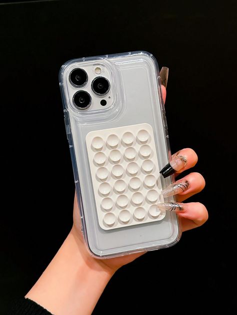 Minimalist Creative Stress Relief 3D Suction Cup Shock Proof Protective Phone Case Compatible With IPhone 11 12 13 14 15 Pro Max/13 ProMax XR XS, Samsung A54 5G, A52, A14, A15, A12, S22, S21 Series White    TPU Plain Ordinary Mobile Phone Case   Cases, size features are:Bust: ,Length: ,Sleeve Length: Mirror Tile, Cup Phones, Protective Phone Case, Suction Cup, Mobile Phone Cases, Glass Mirror, Hands Free, Phone Cases Protective, Easy To Use