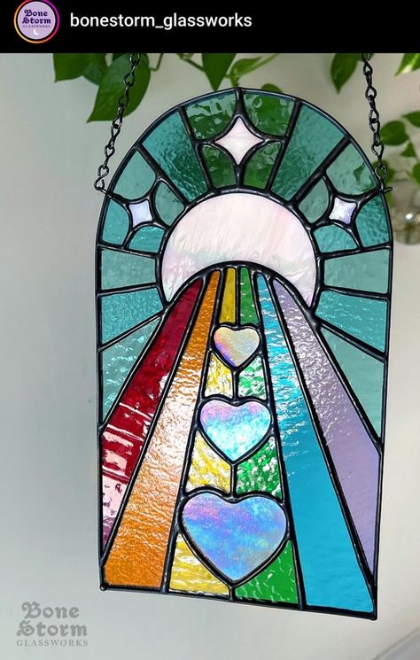 Stained Glass Rainbow, Glass Inspiration, Stained Glass Crafts, Glass Fusing, Glass Ideas, Copper Foil, Stained Glass Mosaic, Stained Glass Patterns, Stain Glass