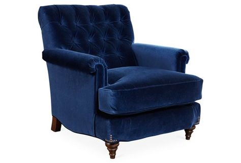 Acton Tufted Club Chair, Indigo Velvet Blue Velvet Chair, Spindle Chair, Rolled Arm Chair, White Accent Chair, Tufted Accent Chair, Tufted Chair, Velvet Accent Chair, Old Chairs, Contemporary Dining Chairs