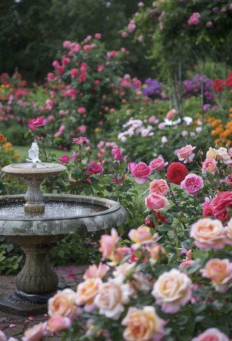 Rose Garden Design, Prayer Garden, Home Backyard, Beautiful Home Gardens, English Cottage Garden, Decor Flowers, Home Garden Decor, Beautiful Flowers Garden, Gorgeous Gardens