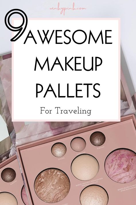 The best pallets for traveling. makeup pallets, travel aesthetic, all-in-one Best All In One Makeup Palette, All In One Face Palette, Best Makeup Pallets, All In One Makeup Kit, Best Travel Makeup, Travel Makeup Palette, Complete Makeup, Magnetic Palette, Makeup Pallets